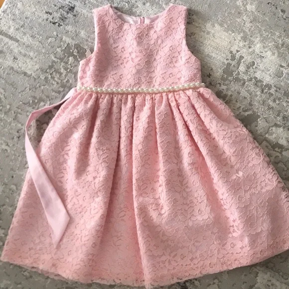 american princess pink dress American Princess Pink Embroidered Tulle Party Dress Girls Size 6X/7 NEW